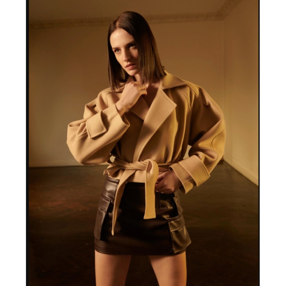 SelmaCilek Skirt‎ Vegan Leather Cargo Pocket Mini